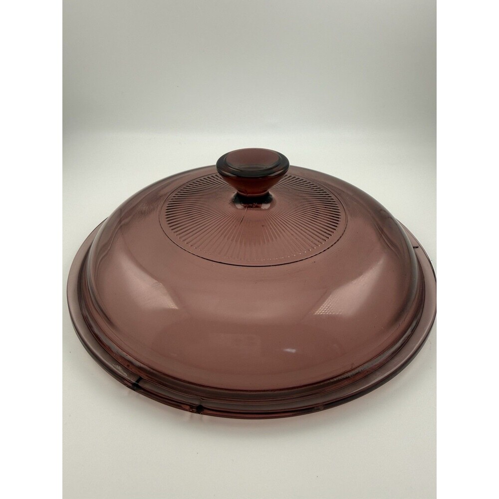 Pyrex Corning Ware Visions V 1.5 C Cranberry Glass Replacement LID ONLY